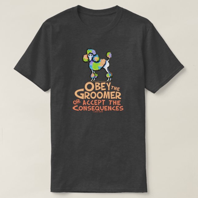 Obey Groomer Rainbow Pudel Tee (Design framsida)