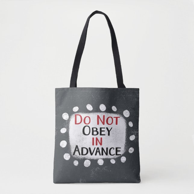 Obey in ante Tote Bag Tygkasse (Framsida)