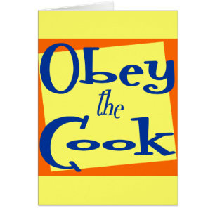 Obey Kökssätet i Cook Hälsningskort
