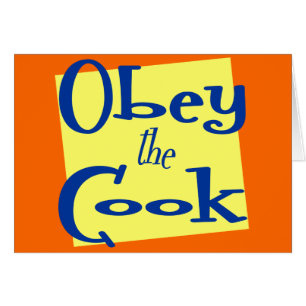 Obey Kökssätet i Cook Hälsningskort