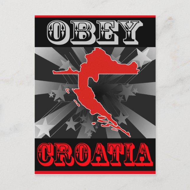 Obey Kroatien Vykort (Framsida)