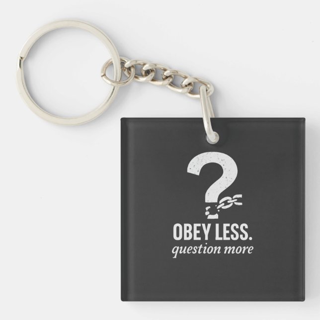 Obey Less. Fråga mer - Rebellig offertdesign (Framsidan)