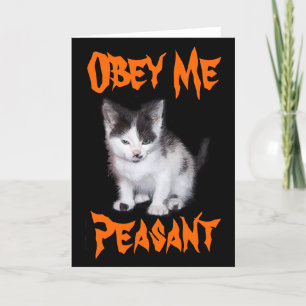 Obey Me Peasant Helgkort