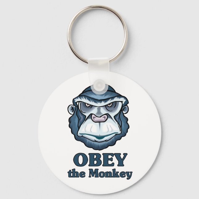 Obey Monkey Nyckelring (Framsida)