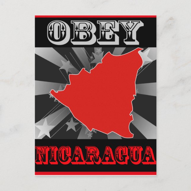 Obey Nicaragua Vykort (Framsida)