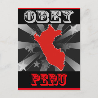Obey Peru Vykort
