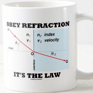 Obey Refraaction Det är lagen (Optics Snell's Law) Kaffemugg