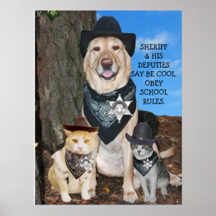 OBEY SCHOOL REGLER. POSTER