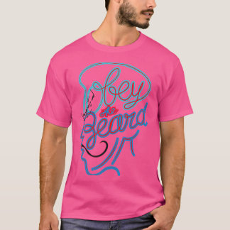 Obey-skäggartypografi på modernt typografi t shirt