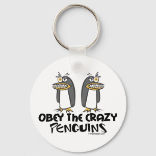 Obey Tecknaden Crazy Penguins Nyckelring