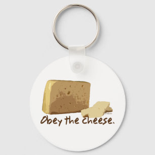 Obey the Cheese Nyckelring