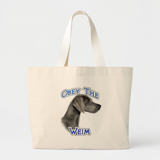 Obey the Weimaraner Jumbo Tygkasse (Framsidan)