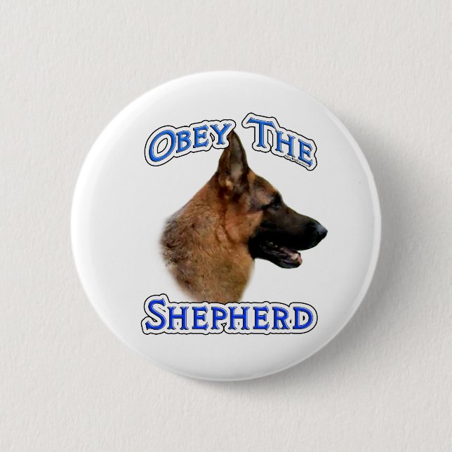 Obey Tyska shepherd - Button Knapp (Framsida)