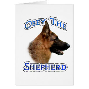 Obey Tyska shepherd Hälsningskort