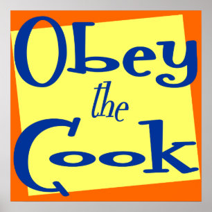 Obey's Cook Funny Kitchen Soutprint Poster
