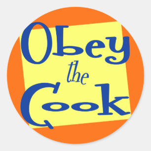 Obey's Cook Funny Retro Kitchen Say Runt Klistermärke