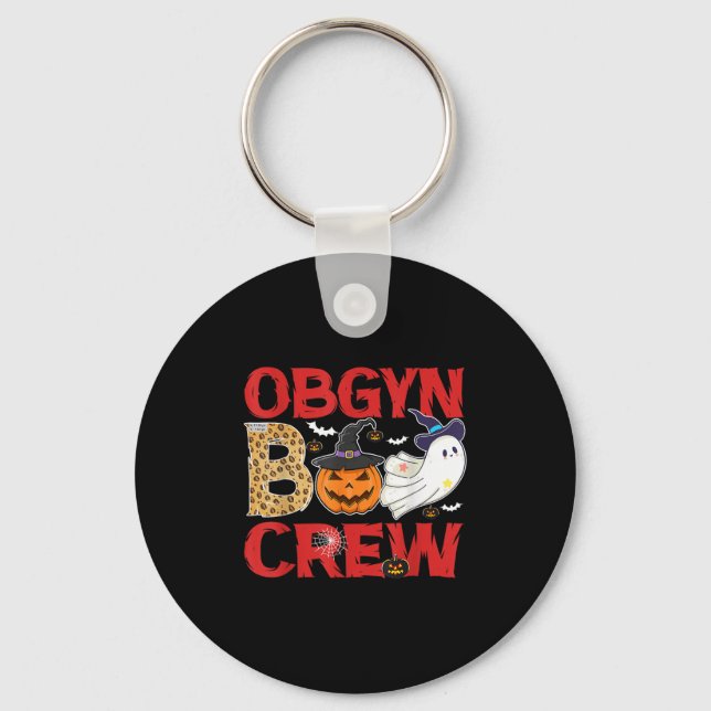 Obgyn Boo Crew Halloween Ob-gyn Nurse Shirt Manar  Nyckelring (Framsida)