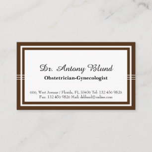 OBGYN Doktor Obstetrician Gynecolog Elegant Visitkort