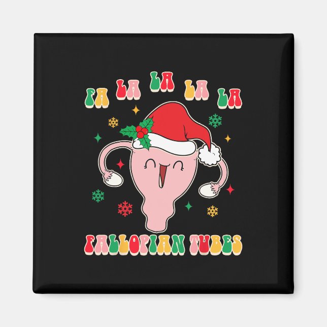 Obgyn Midfru Doula jul Fa La La Fallo Magnet (Framsidan)