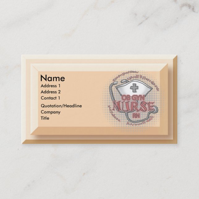 ObGyn Nurse Axiom Visitkort (Framsida)