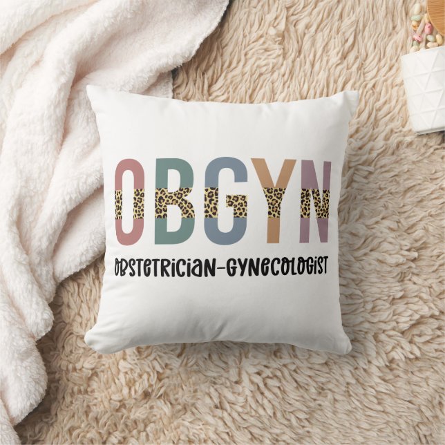 OBGYN Obstetriker Gynekolog Leopardtryck Kudde (Filt)