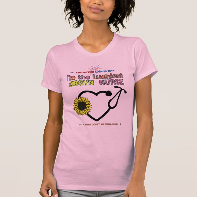 OBGYN sjuksköterska på arbetsdagen T Shirt (Framsida)
