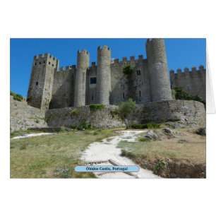Óbidos Castle, Portugal Hälsningskort