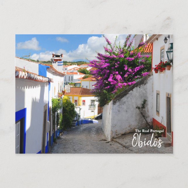 Obidos Castle-the Real Portugal Vykort (Framsida)