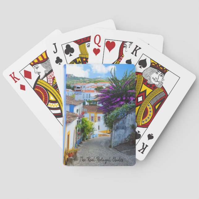 Obidos Flowers, Portugal Casinokort (Baksidan)