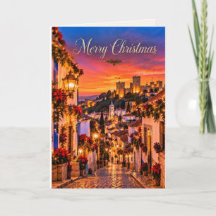 Óbidos Portugal God Jul Design 01 Helgkort