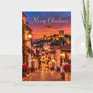 Óbidos Portugal God Jul Design 02 Helgkort