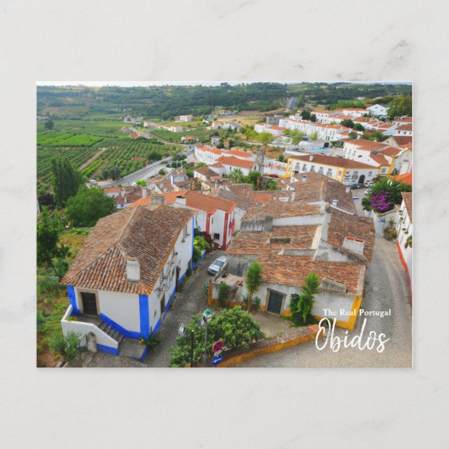 Obidos Village-The Real Portugal Vykort (Framsida)
