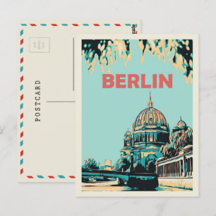 Öbilden Berlin Museums Tyskland Postcar Vykort