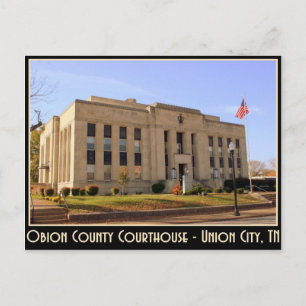 Obion County Domstol - Union City, TN Vykort