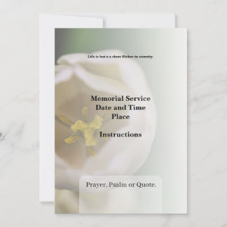 Obituär, vanlig inbjudan