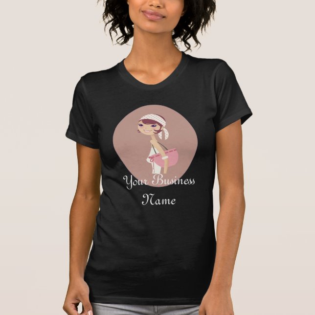 Objekt för anpassade för damsmyckenshopping tee shirt (Framsida)