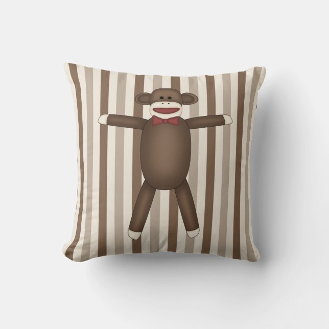Objekt för Sock monkey hemdekantering Kudde (Framsida)