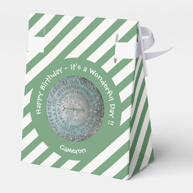 Objekt i Party i S.k. heliga Regis Mountain USGS B Presentaskar (Baksidan Sidan)