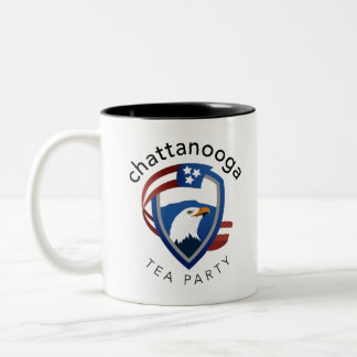 Objekt i Tea Party Logotyp Två-Tonad Mugg