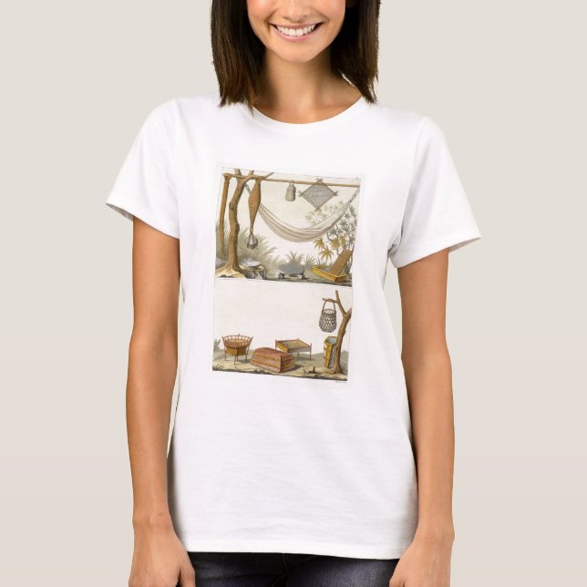Objekt som tillhör indianer (färg-gravering) tee shirt (Framsida)