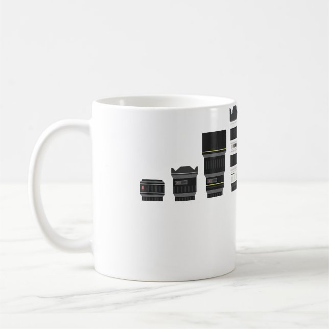 Objektiv Dslr Objektiv Fotograferingspresent Kaffemugg (Vänster)