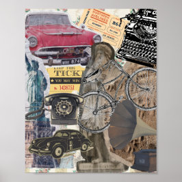 Objektsamling för elektronisk Vintage Poster