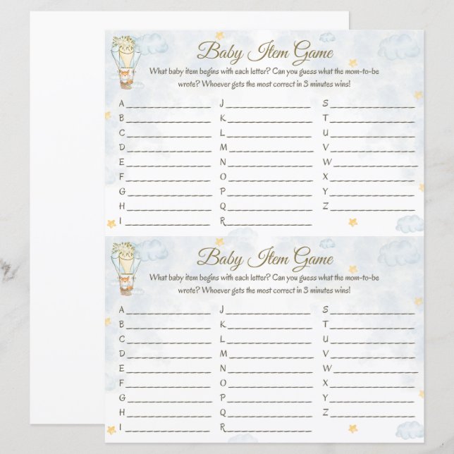 Objektspel i baby - Luftballongens utformning (Fram/baksida)