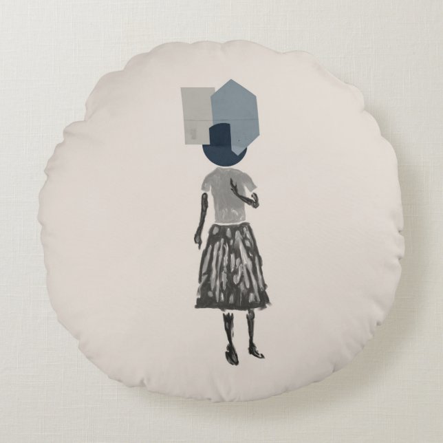 objet_14_une femme_1 rund kudde (Framsidan)