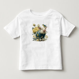 Obläckplast: Roligt Gris Design T Shirt