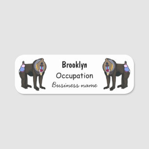 Obligatorisk illustration av tecknaden namnbricka