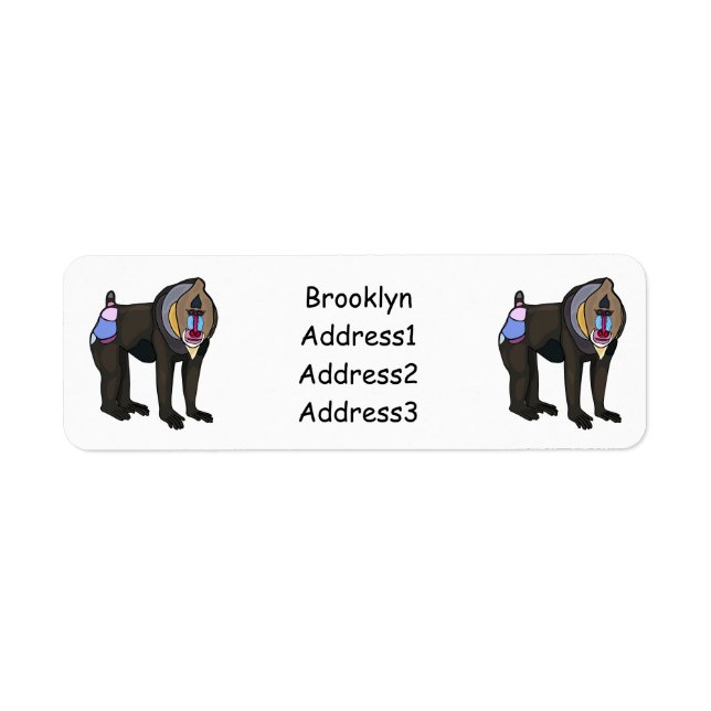 Obligatorisk illustration av tecknaden returadress etikett (Framsidan)