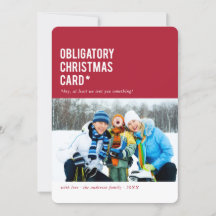 Obligatorisk jul... Funny Helgdag-fotokort