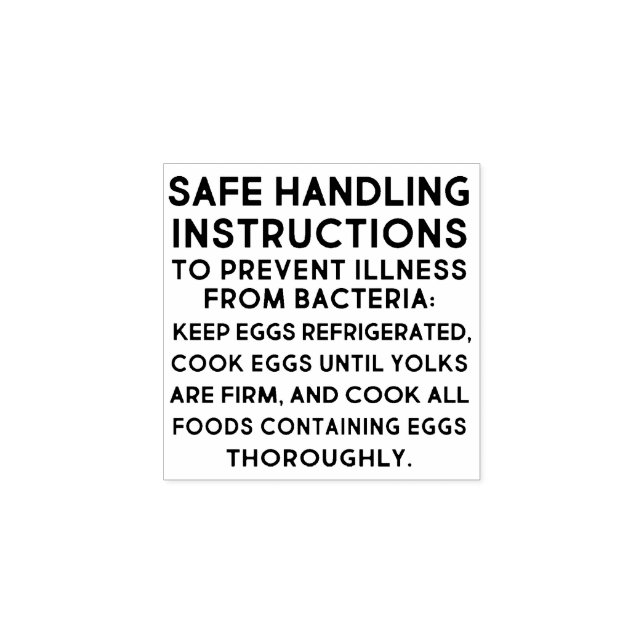 OBLIGATORISK VARNING Äggkartong Frimärke BOLD TEXT Stämpel (Tryck)