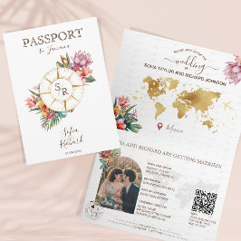 Obligatoriskt ("Tropical Beach Destination Wedding Inbjudan